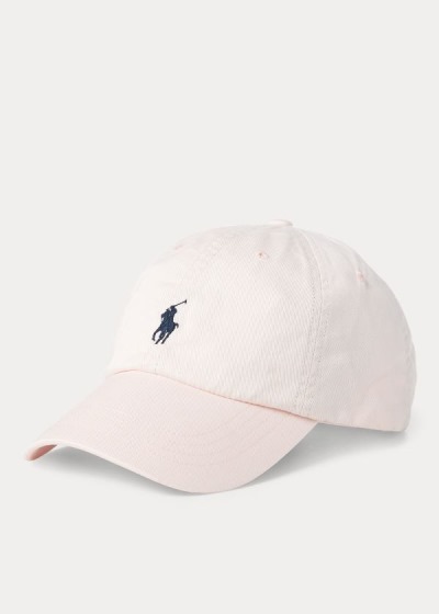 Men's Ralph Lauren Pink Pony Cotton Ball Caps | 738012JMQ